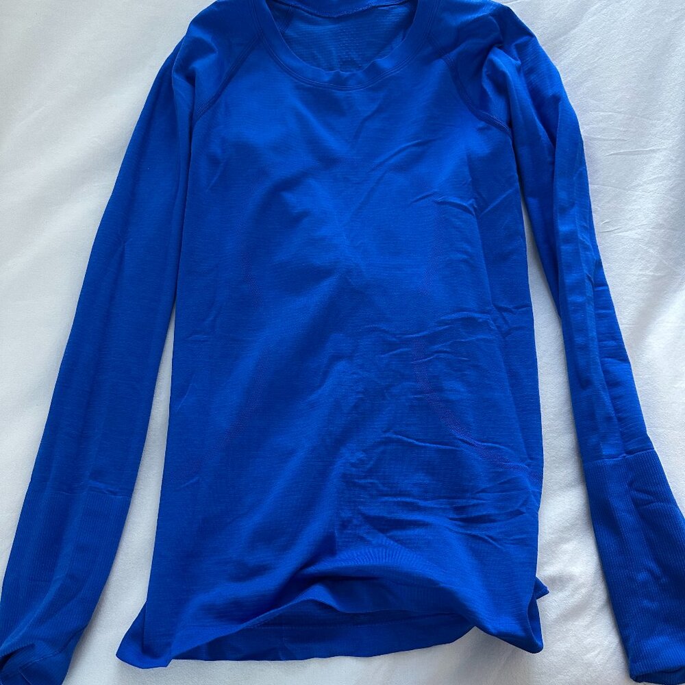 Lululemon Swiftly Long Sleeve Blue Size 2